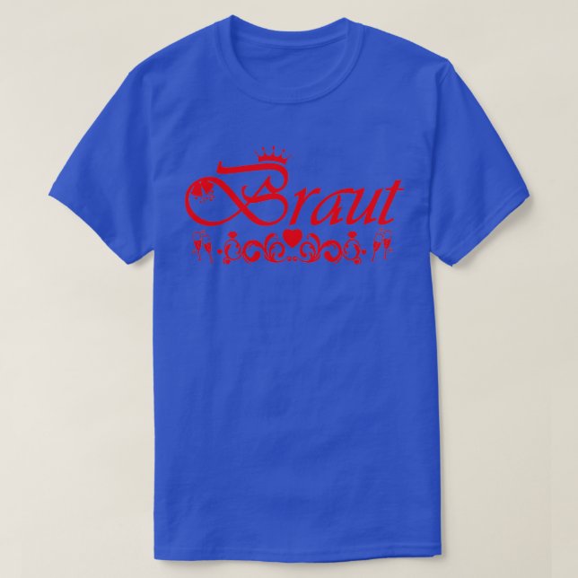 T-shirt enterrement de vie de jeune fille rouge (Design devant)