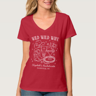 T-shirt Enterrement de vie de jeune fille Western Wild Wil