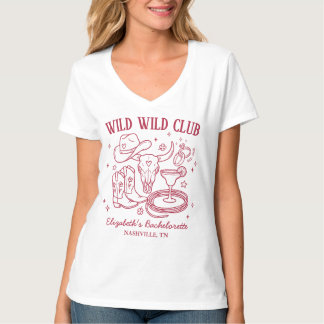 T-shirt Enterrement de vie de jeune fille Western Wild Wil