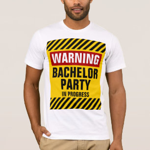 T-shirt Enterrement de vie de jeune garçon d'avertissement