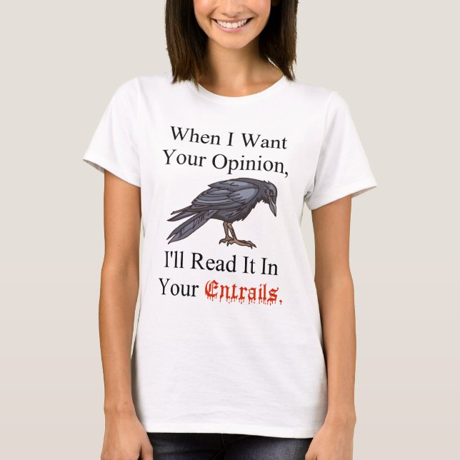 T-shirt entrailles de chemise sur blanc (Devant)