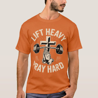 T-shirt Entraînement chrétien de gym Papa soulève lourd pr