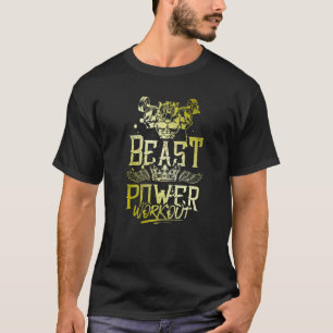 T-shirt Entraînement de bête de lion Gym Fitness Musculati