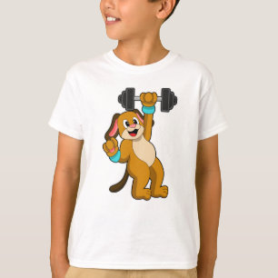 T-shirt Entraînement de chien à force avec Dumbbell