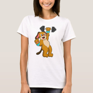 T-shirt Entraînement de chien à force avec Dumbbell