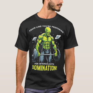 T-shirt Entraînement de gym Alien Fitness Drôle Sci-Fi Hal