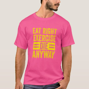 T-shirt Entraînement De Gymnastique De Poids Manger Exerci