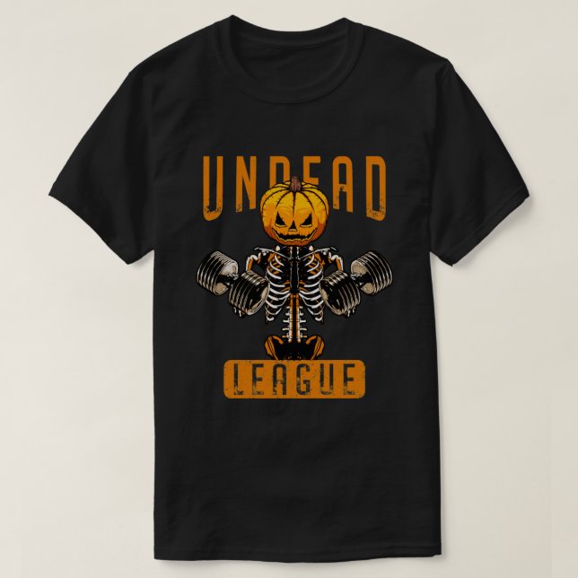 T-shirt Entraînement de la Ligue de Fitness Undead Hallowe (Design devant)