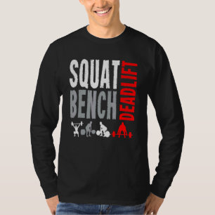 T-shirt Entraînement du poids du banc de levage de squat