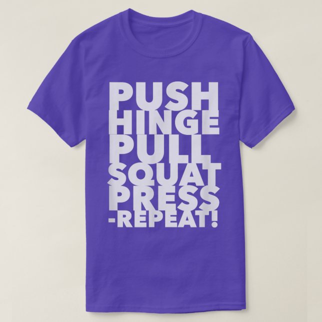 T-shirt Entraînement Pousser Charnière Tirer S'accroupir P (Design devant)