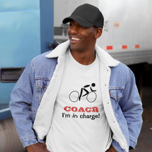 T-shirt Entraîneur à vélo drôle sport texte personnalisé