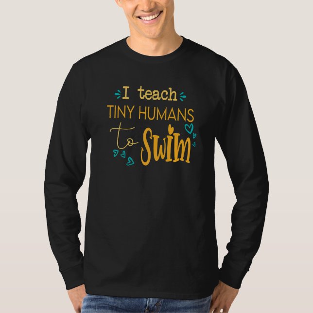 T-shirt Entraîneur cool De Bain J'Enseigne À De Petits Hum (Devant)