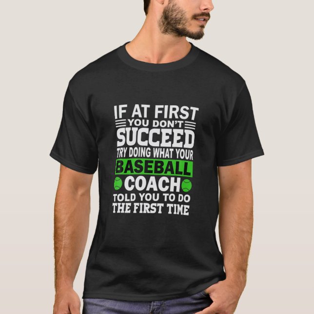 T-shirt Entraîneur De Baseball - Drôle Entraîneur De Baseb (Devant)