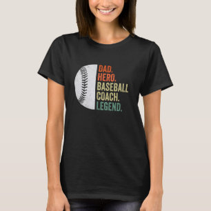 T-shirt Entraîneur de baseball Papa Fête des pères Papa Ba