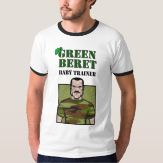 T-shirt Entraîneur de bébé de béret vert