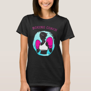 T-shirt Entraîneur de boxe Femme Boxer Gants roses Femmes