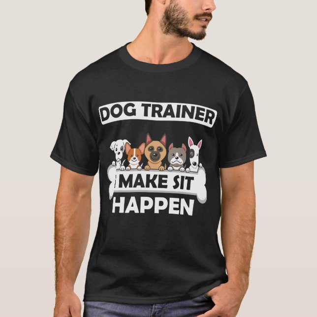 T-shirt Entraîneur de chiens amusant Humour de l'éducation (Devant)