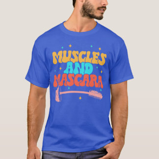 T-shirt Entraîneur de fitness Muscles et mascara Maquillag