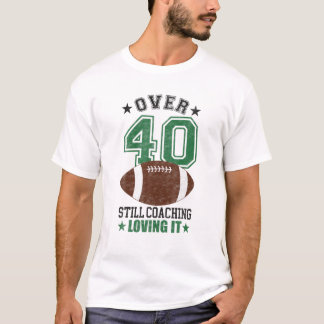 T-shirt Entraîneur De Football Américain De 40 Ans 40E Bir