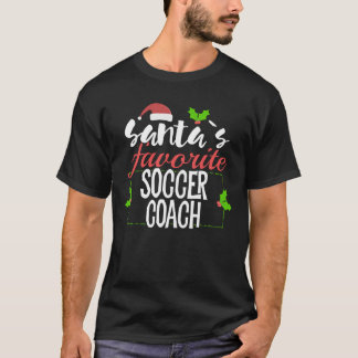 T-shirt Entraîneur de football préféré de Funny Père Noël