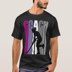 T-shirt Entraîneur de hockey principal rétro Entraîneur fé
