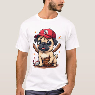 T-shirt Entraîneur de joueur de baseball amateur de chien
