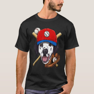 T-shirt Entraîneur de joueur de baseball Chien dalmate La