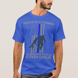 T-shirt Entraîneur de la Police à drapeau américaine K9
