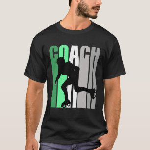 T-shirt Entraîneur de patin à roulettes Coach Vert de Roll