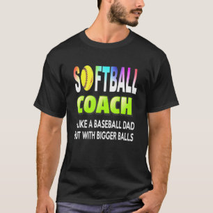 T-shirt entraîneur de softball comme un entraîneur de base
