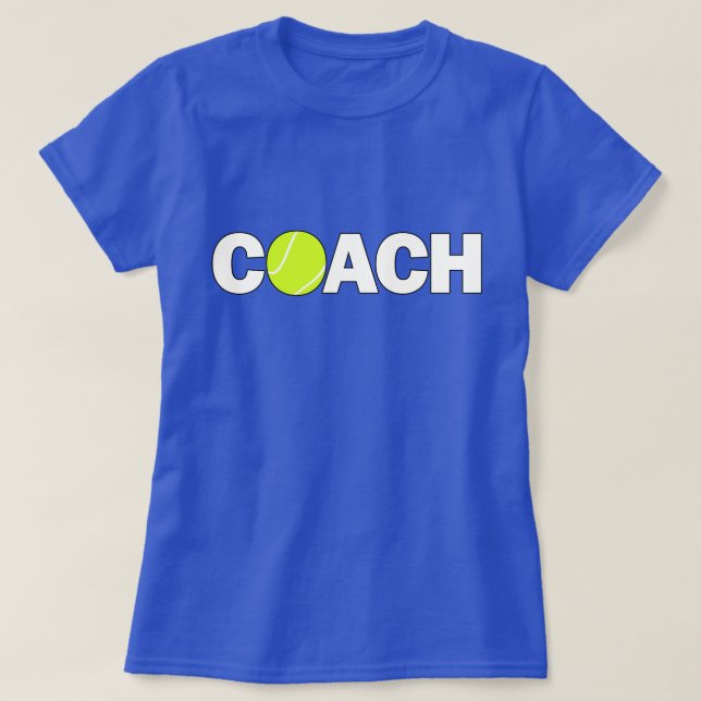 T-shirt entraîneur de tennis féminin (Design devant)
