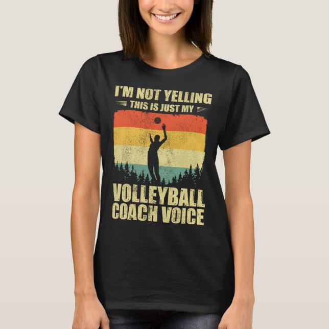 T-shirt Entraîneur De Volley-Ball cool Pour Hommes Équipe  (Devant)