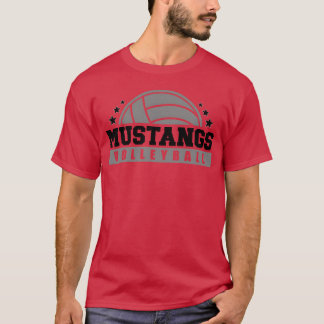 T-shirt Entraîneur de Volleyball Mustangs Vêtements d'espr