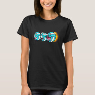 T-shirt Entraîneur de volleyball papa maman visage I Coeur