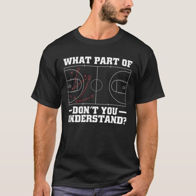 T-shirt Entraîneur Drôle De Basket-Ball Pour Hommes Femmes (Devant)