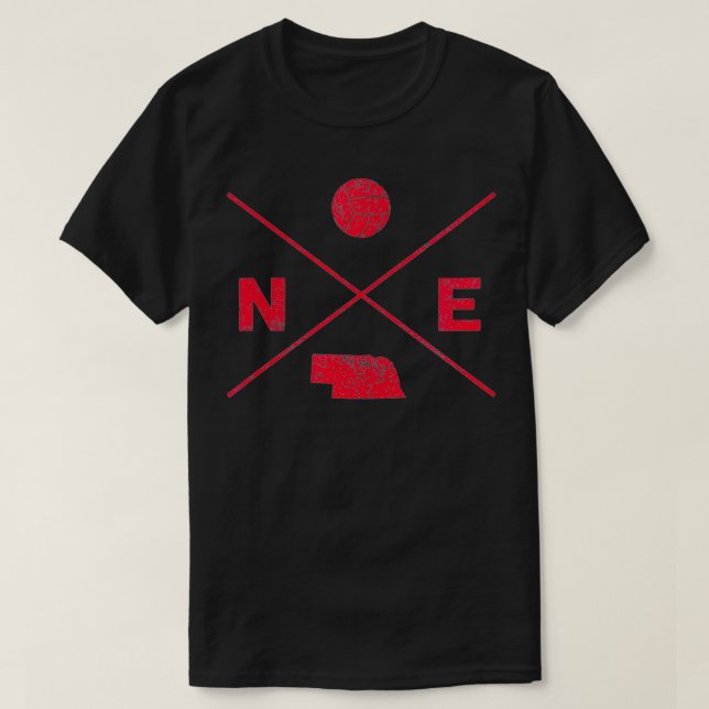 T-shirt Entraîneur du joueur de volley-ball du Nebraska Vi (Design devant)
