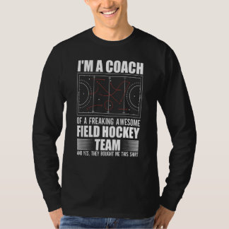 T-shirt Entraîneur D'Une Équipe De Hockey De Terrain Flamb
