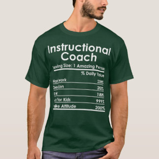 T-shirt Entraîneur instructif Nutrition Facts Entraîneur C