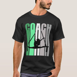 T-shirt Entraîneur Vert De Yoga Aérien Professeur De Yoga