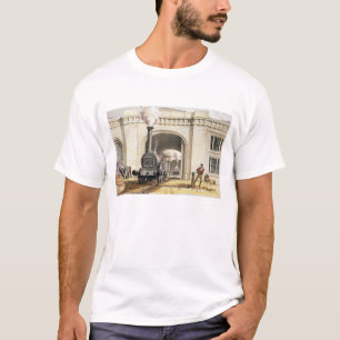 T-shirt Entrée à la Chambre de moteur locomotif, ville d