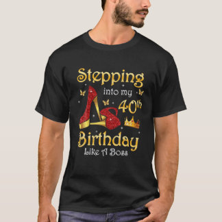 T-shirt Entrée Dans Ma Reine D'Anniversaire De 40 Ans Comm