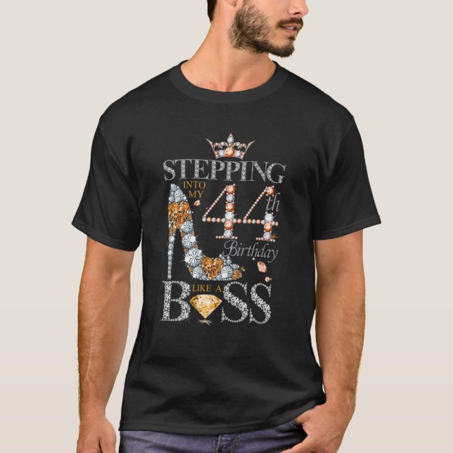 T-shirt Entrée Dans Mes 44 Anniversaires Comme Un Patron D (Devant)