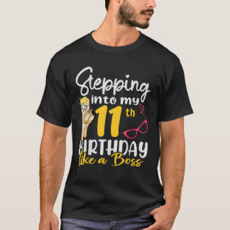 T-shirt Entrée dans mon 11e anniversaire comme un patron p