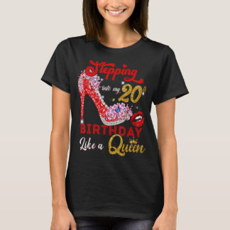 T-shirt Entrée dans mon 20e anniversaire Lika A Queen 20 a