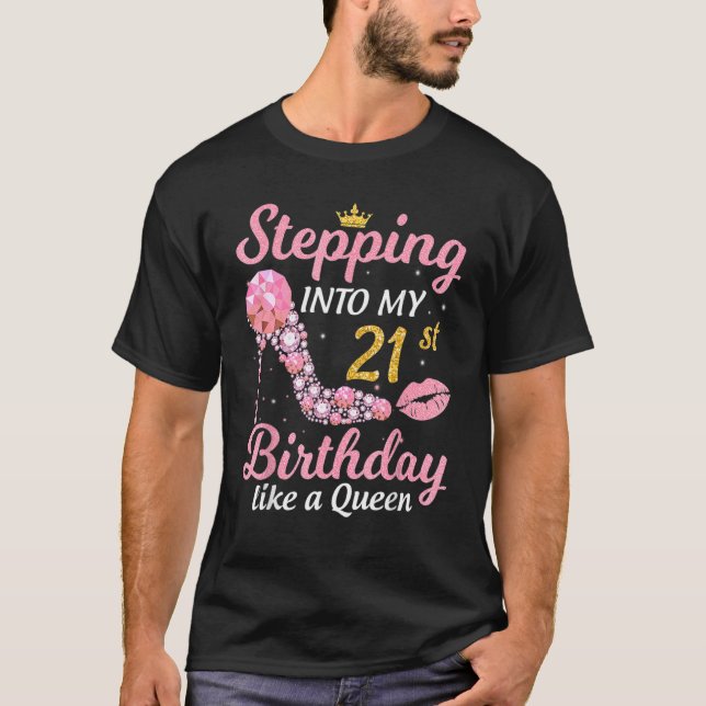T-shirt Entrée Dans Mon 21E Anniversaire Comme Un Annivers (Devant)