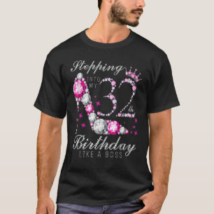 T-shirt Entrée Dans Mon 32E Anniversaire Comme Un Patron 3