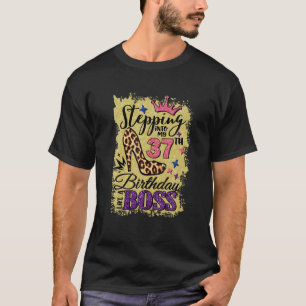 T-shirt Entrée Dans Mon 37E Anniversaire Comme Un Léopard