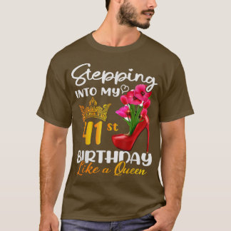 T-shirt Entrée Dans Mon 41E Anniversaire Comme Une Reine P