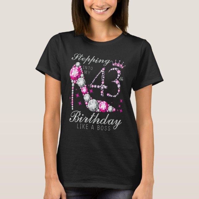 T-shirt Entrée Dans Mon 43 Anniversaire Comme Un Patron 43 (Devant)