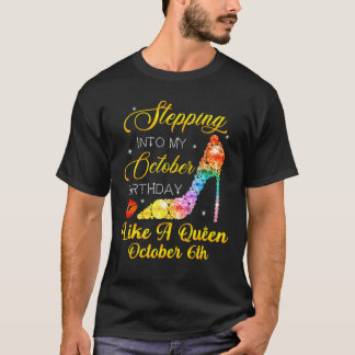 T-shirt Entrée Dans Mon Anniversaire D'Octobre Comme Une R